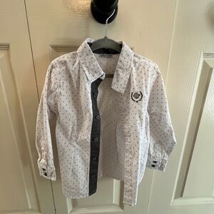 Tutto Piccolo White and Gray Kids Shirt